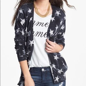 NAVY & WHITE STAR CARDIGAN
